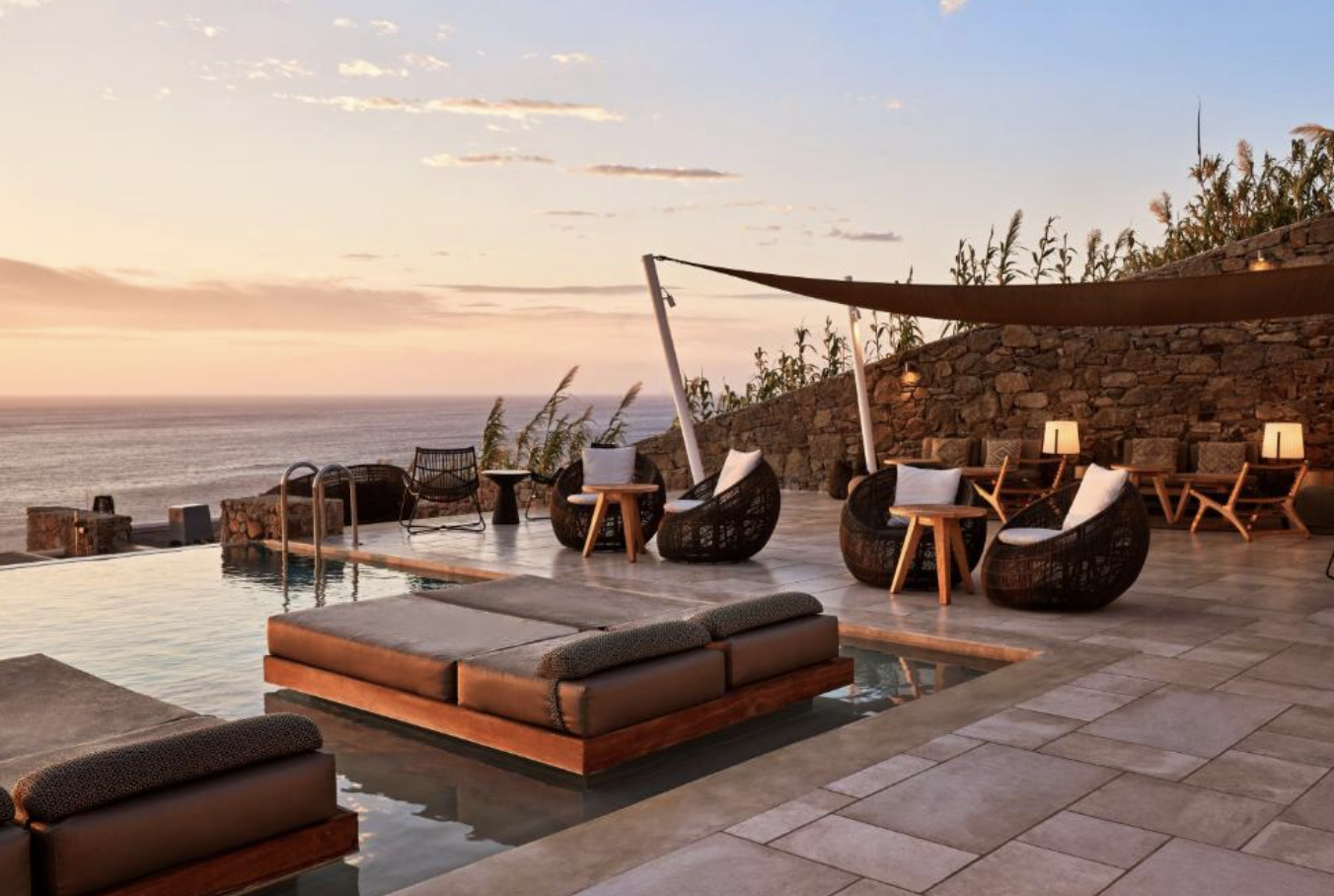Mykonos hotel background